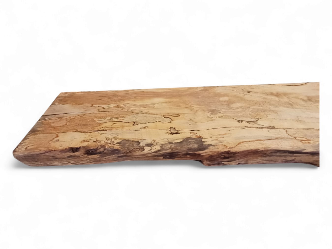 Live Edge Spalted Beech Rustic Floating Mantle, Fireplace Mantle