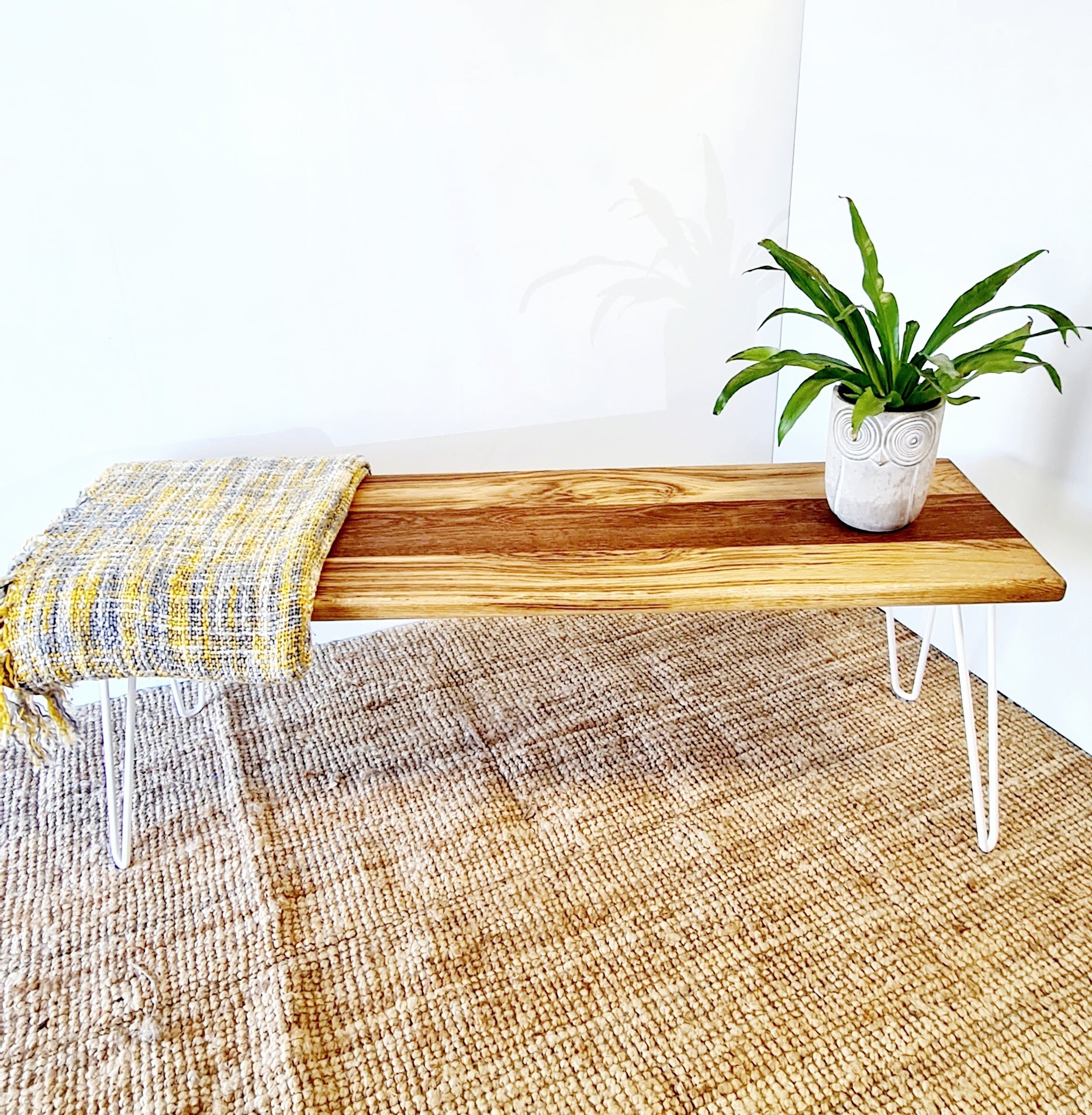 Solid Oak Hairpin Legs Kitchen Bench