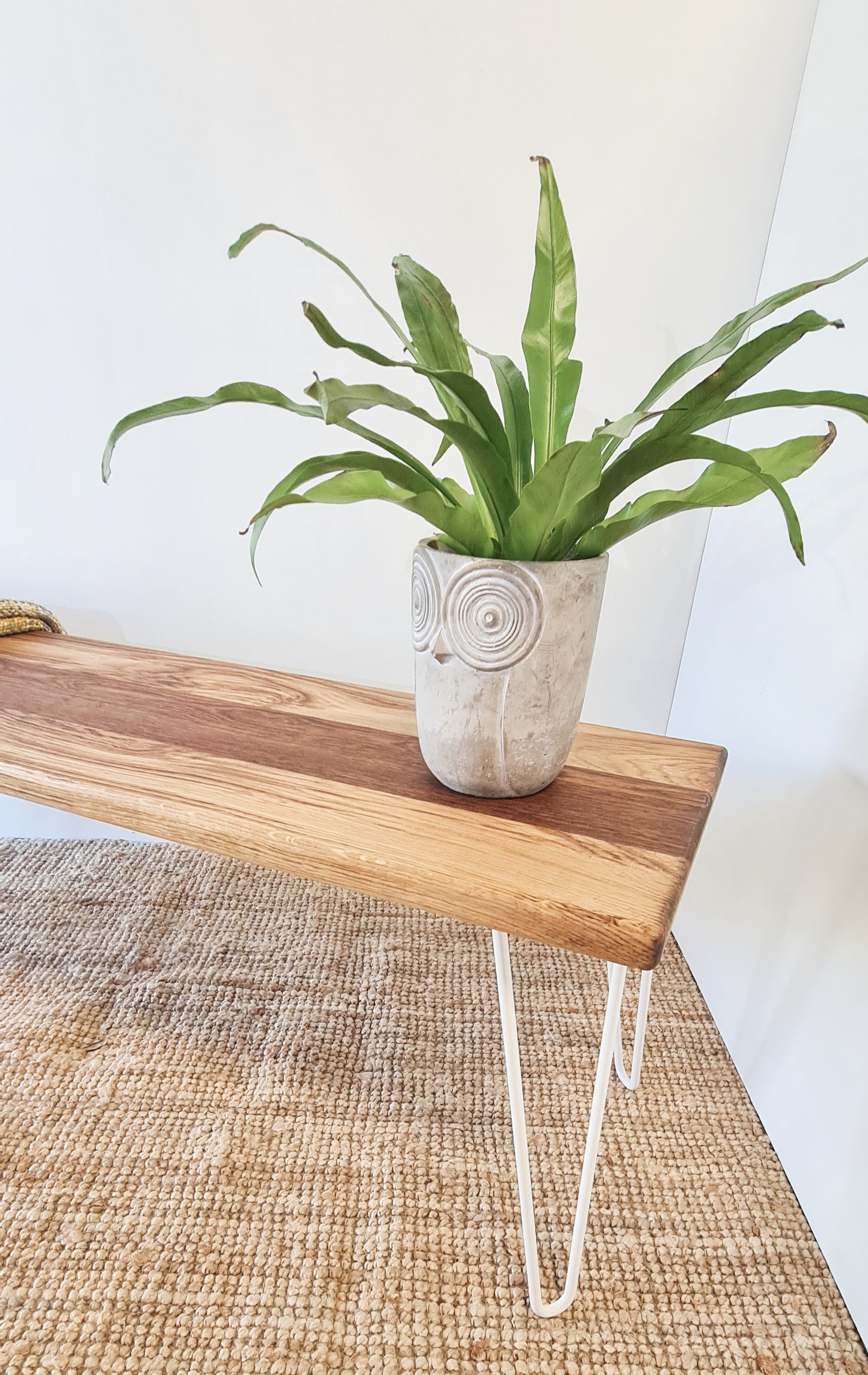 Solid Oak Hairpin Legs Kitchen Bench