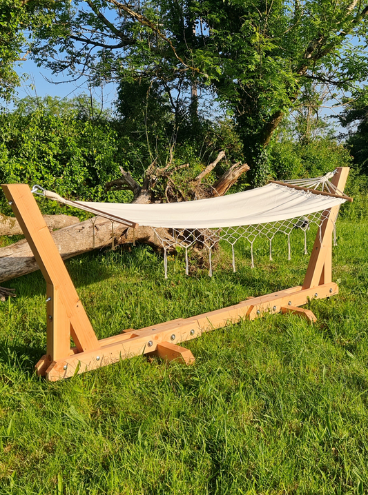 Handmade Luxury Hammock, Wooden Frame Hammock, Outdoor Garden Furniture, Boho Hammock