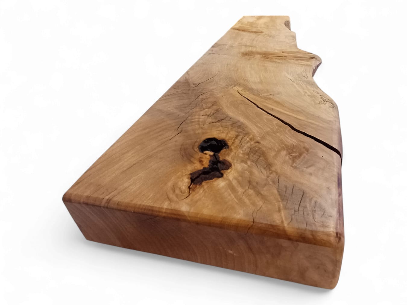 Live Edge Spalted Beech Rustic Floating Mantle, Fireplace Mantle