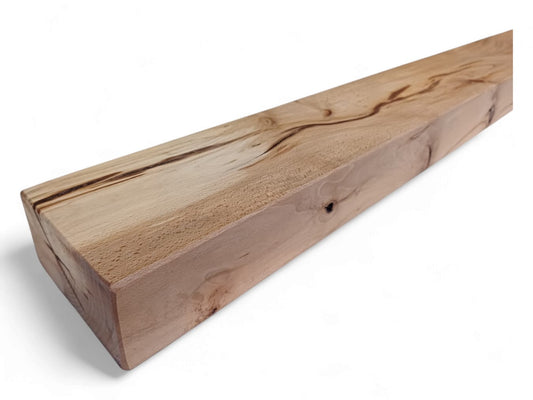 Handmade slimline Spalted Beech fireplace mantel, made in Galway, Ireland