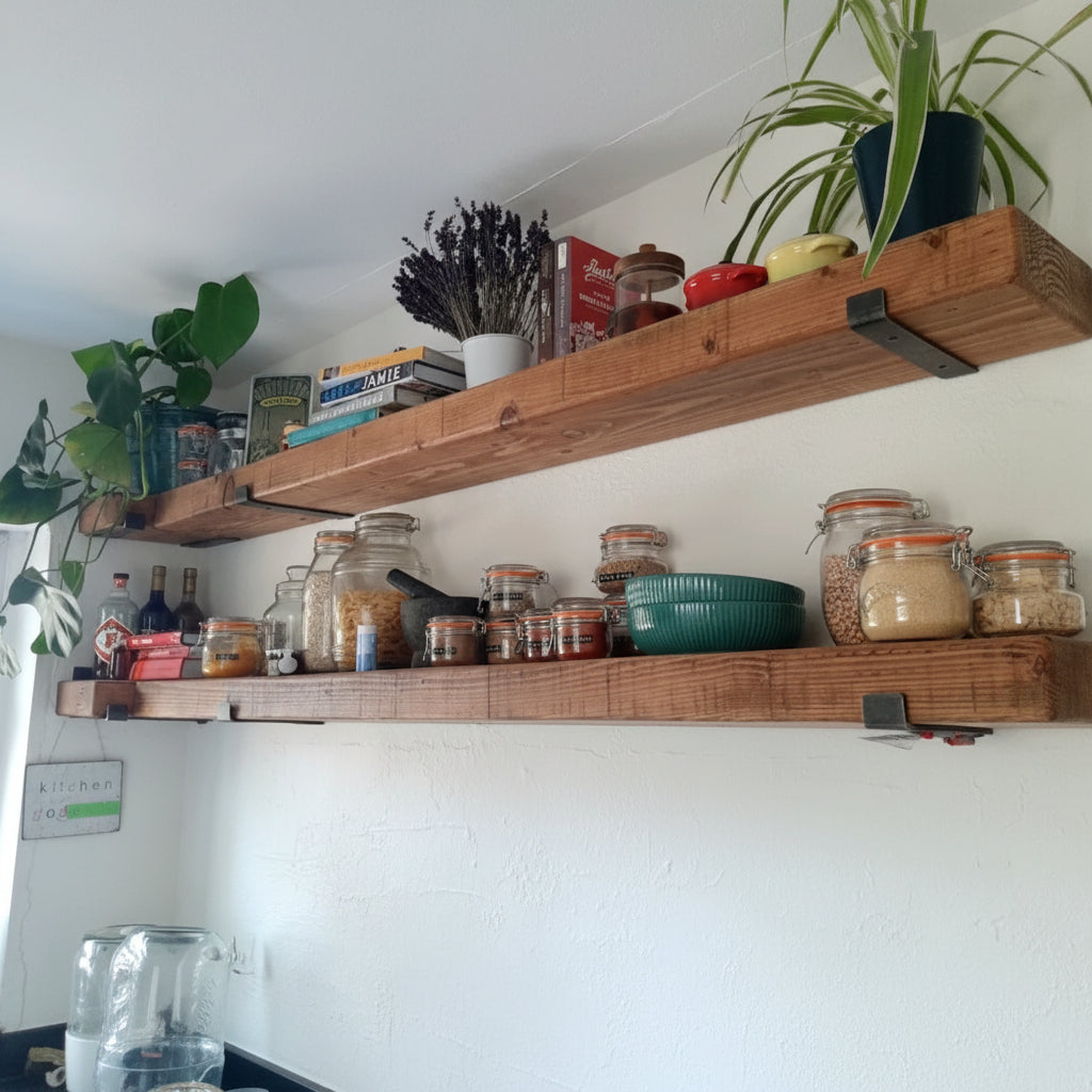 Rustic Floating Farmhouse Shelf | UP Brackets
